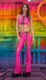 electro-luxe-pvc-lace-up-top