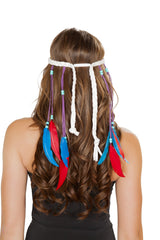 white-indian-headband