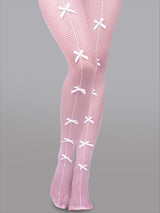 Bow Tie Fishnet Tights