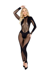 sheer-mesh-detailed-jumpsuit-with-zipper-closure