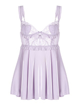 Purple Soft Satin Slip Dress