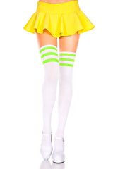 Athletic Striped Thigh Highs