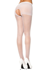 Sheer Crotchless Pantyhose