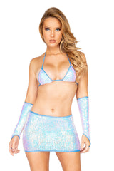 Iridescent Sequin Gloves