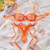 Clementine Orange Bra & Panty Set