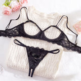 Seraphina Open Cup & Crotchless Panty Set