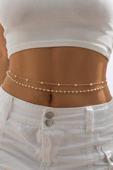 Dual Strap Pearl Belly Chain