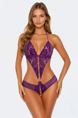 Lace and Mesh Open Side Teddy