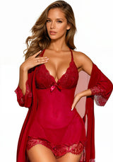 Lovely Sheer Babydoll and Robe Set