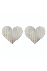 Silver Illusion Heart Pasties