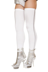 pair-of-white-leggings-with-silver-metallic-top