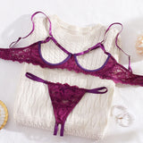 Seraphina Open Cup & Crotchless Panty Set
