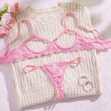 Seraphina Open Cup & Crotchless Panty Set