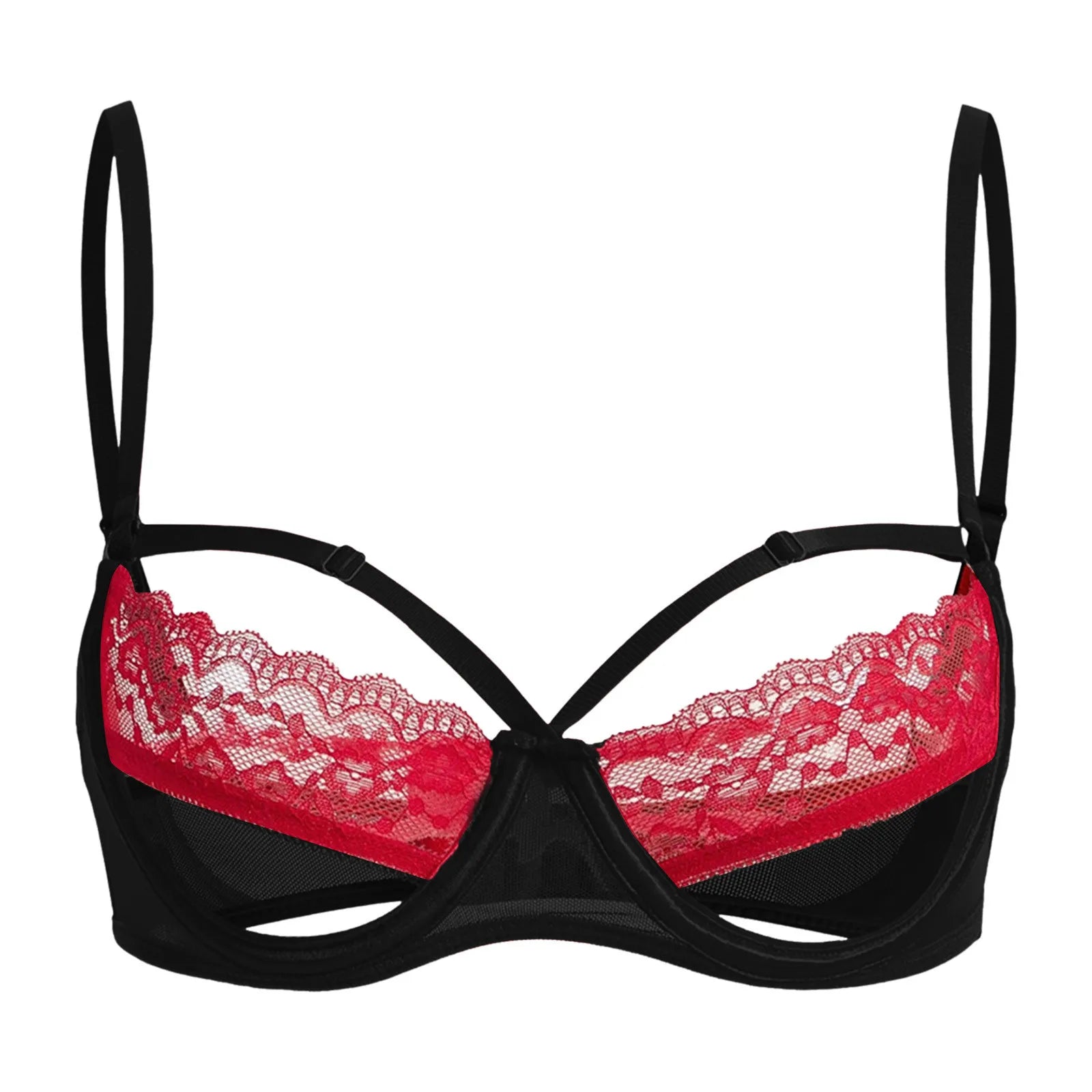 Reka Secret Glimpse Bra - Black Red