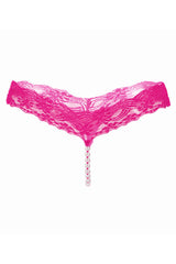 Lace Pearl Crotch Thong