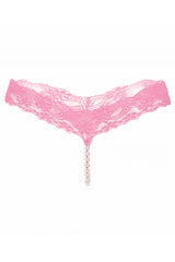 Lace Pearl Crotch Thong
