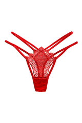 Strappy Geo Embroidered Thong