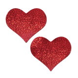 Coverage: Heart Glitter Red Full Breast Covers Support Tape by Pastease