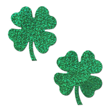 Four Leaf Clover: Glittering Green Shamrocks Nipple Pasties by Pastease®