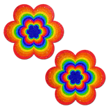 Daisy: Velvet Rainbow Pumping Daisy Nipple Pasties by Pastease® o/s
