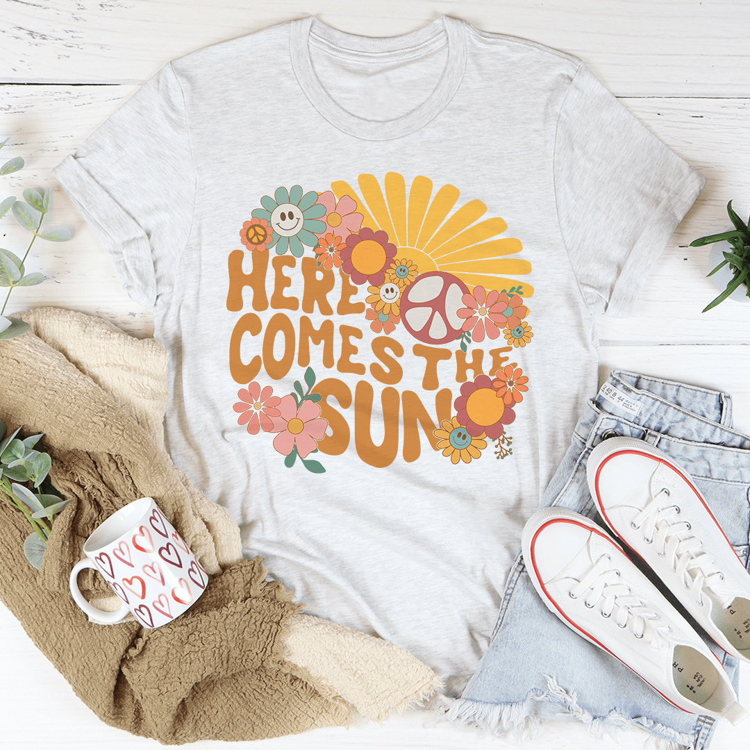 Here Comes The Sun Floral Retro Tee