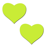Love: Glow in the Dark Neon Heart Pasties Nipple Covers by Pastease®