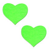 Love: Glow in the Dark Neon Heart Pasties Nipple Covers by Pastease®