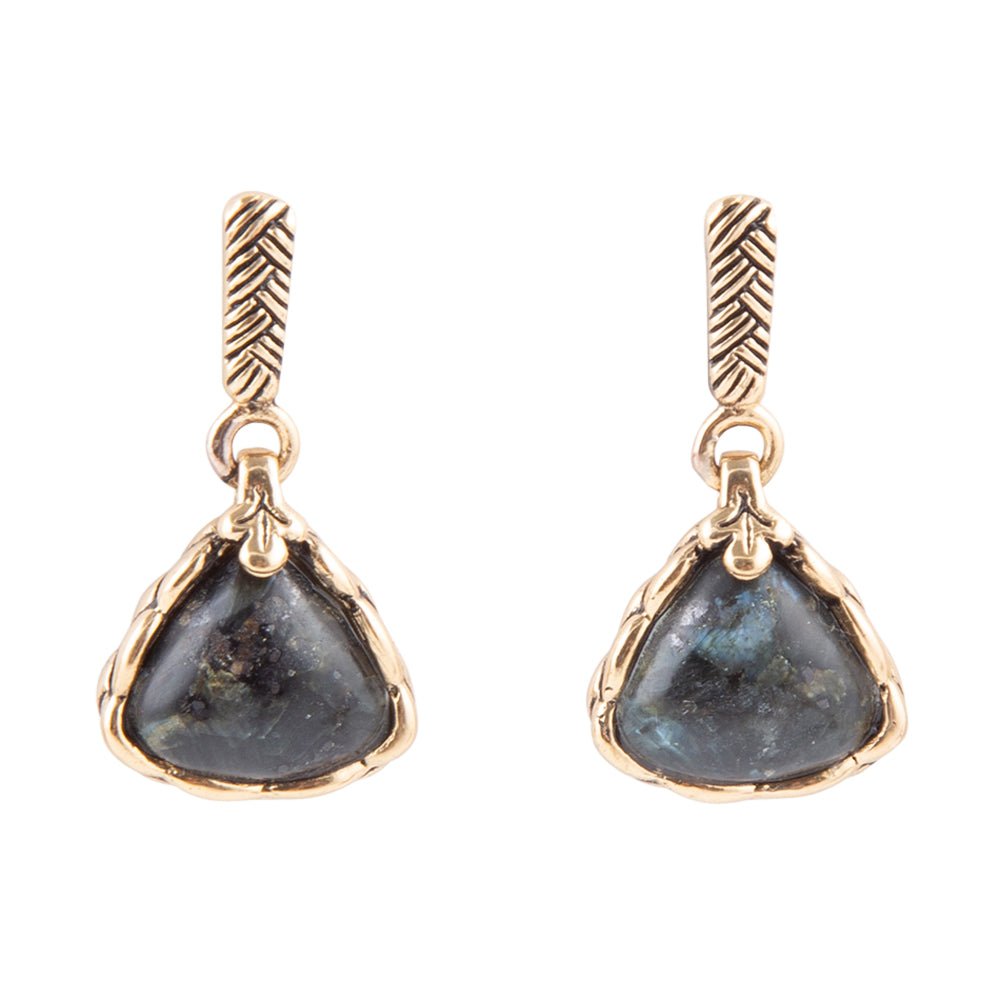 Labradorite Post Earrings
