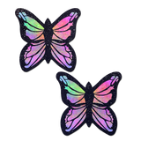 Monarch: Glitter Pastel Rainbow Butterfly Nipple Pasties by Pastease®