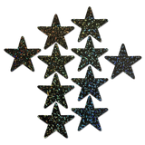 Body Minis: 10 Mini Black Glitter Stars Nipple &  Body Pasties by Pastease® o/s