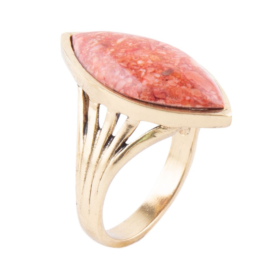 Spark Orange Sponge Coral Golden Ring