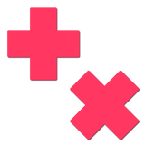 Plus X: Glow-in-the-Dark Neon Cross Pasties Nipple Covers by Pastease®