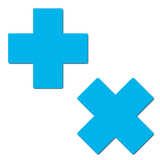 Plus X: Glow-in-the-Dark Neon Cross Pasties Nipple Covers by Pastease®
