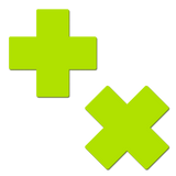 Plus X: Glow-in-the-Dark Neon Cross Pasties Nipple Covers by Pastease®