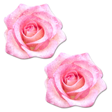 Rose: Glitter Velvet Blooming Rose Flower Nipple Pasties by Pastease®