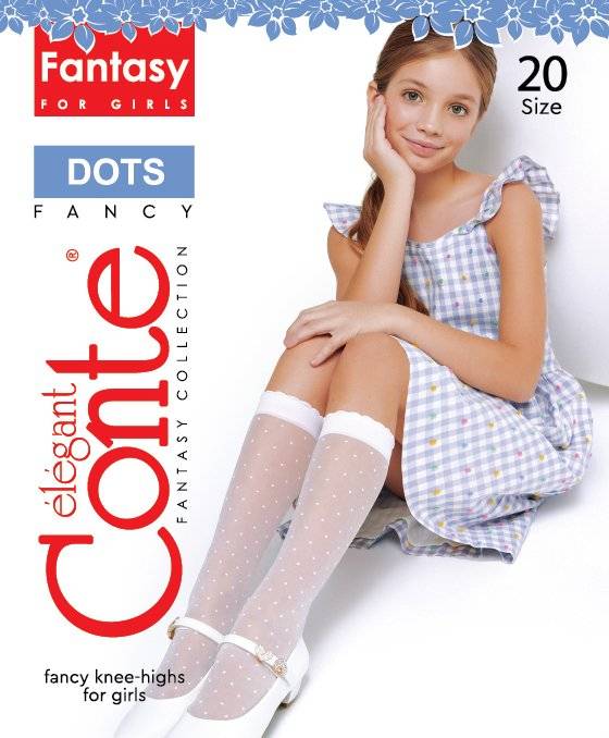Conte Knee-Highs for girls Dots 20 Den