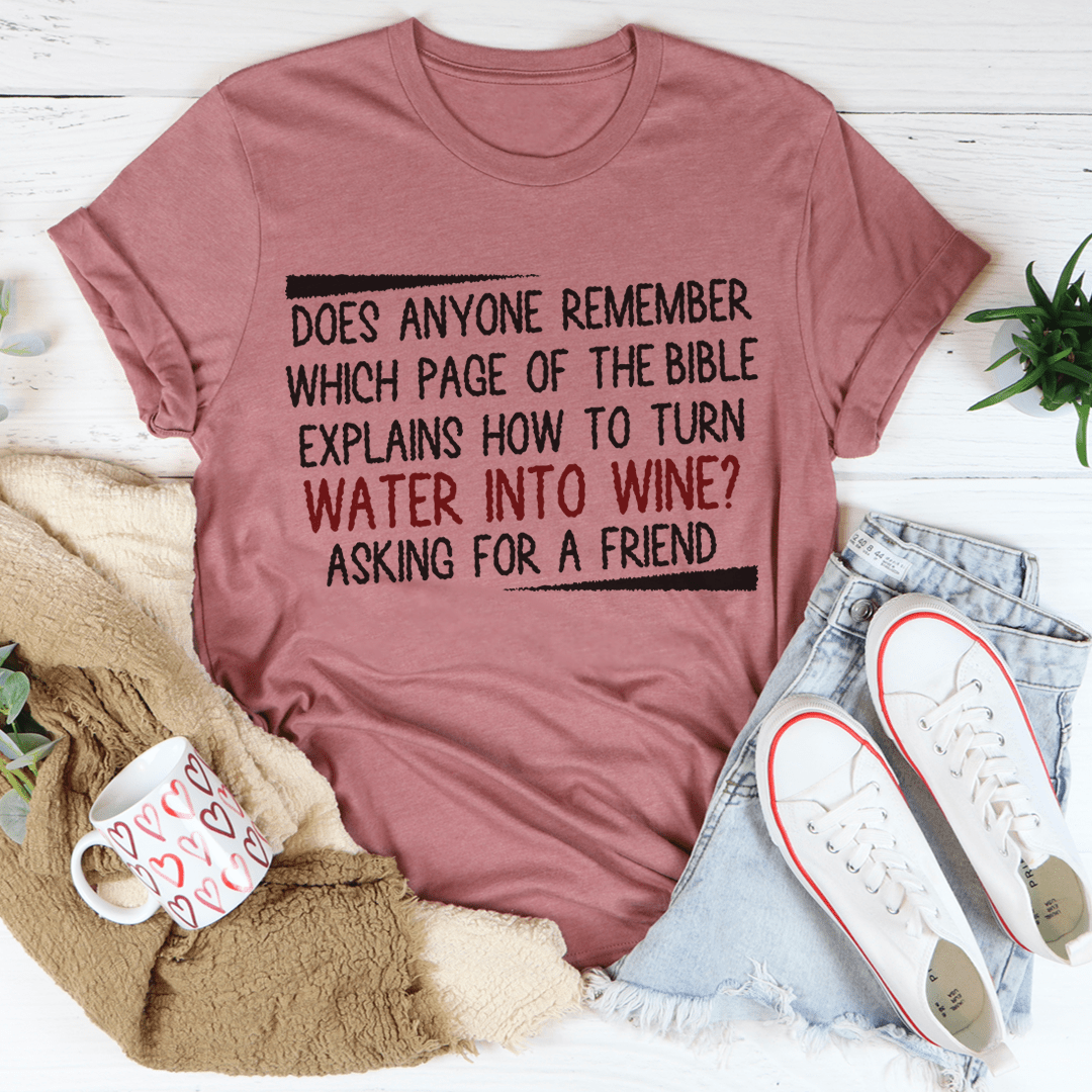 Water Into Wine Tee